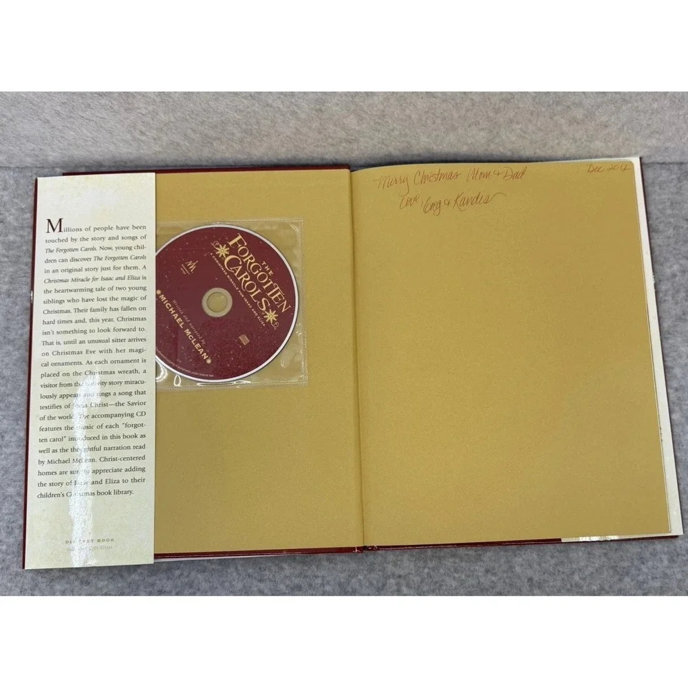 The Forgotten Carols A Christmas Miracle for Isaac and Eliza Hardcover With CD - Picture 7 of 9